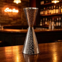 Ensemble de shakers à cocktails Boston minimalistes de luxe avec effet de fissures de glace, ensemble complet d'outils de brassage de cocktails pour barman professionnel