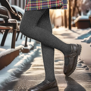 LOLANTA <span class=keywords><strong>Medias</strong></span> térmicas de invierno para <span class=keywords><strong>niñas</strong></span>, por encima de la rodilla, con forro polar grueso, suaves y elásticas, color liso, para la escuela, color gris, 6-8 años - Product Image 4