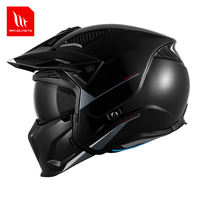 Casque modulaire MTHELMETS STREETFIGHTER pour femmes et hommes, noir uni, ABS, certifié DOT/ECE/CCC, avec système de déverrouillage rapide, état neuf