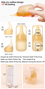 Distributeur de seringue de médecine en silicone souple sans BPA pour tout-petits 0-12 mois Capacité de 40ml Débit lent - Product Image 6