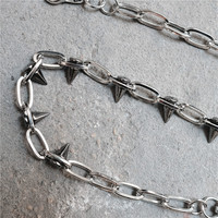 Offre Spéciale fait à la main Hip Hop Rock Rivet taille chaîne Punk Cool neutre pantalon chaînes hommes et femmes Couple collier