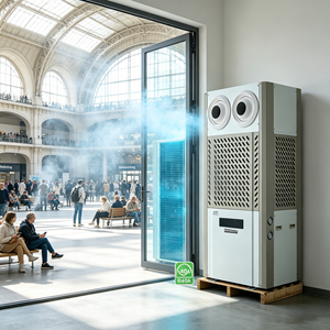 Aire Acondicionado Split Industrial de 7HP con Ahorro de Energía, Enfriamiento por Cortina de Agua, R410A, Bajo Consumo de Electricidad, 28KW, 95500BTU, para 150 a 200m², con Agua Integrada - Product Image 4