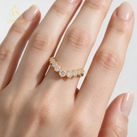 Nouvelle bague en argent S925 VVS1 avec moissanite taille circulaire, design vague courbe, pour femme, idéale pour demande en mariage, mariage, fête, banquet