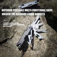 Nouveau couteau multifonctionnel portable EDC pour l'extérieur avec ciseaux, sifflet, lime à ongles, fonctions d'urgence