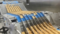 Empileur automatique de biscuits à roue étoilée en acier inoxydable 304, machine d'agencement de biscuits pour ligne de production de biscuits