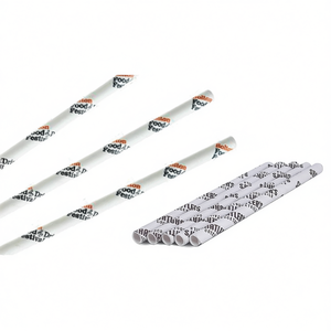 Pailles en papier écologiques pour événements et fêtes, pailles jetables biodégradables avec impression personnalisée - Product Image 3