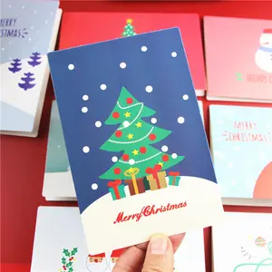 Manufacturer Wholesale Custom Printing Holiday Merry Christmas Greeting Cards with Envelopes