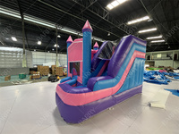 Maison de rebond commerciale pour enfants en gros avec toboggans gonflables combo aquatique châteaux de saut gonflable à vendre videur gonflable