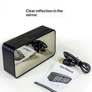 Mini miroir Yalanz G50 pour <span class=keywords><strong>haut</strong></span>-parleur 5.0, en plastique, avec lecteur <span class=keywords><strong>de</strong></span> carte TF, <span class=keywords><strong>radio</strong></span> FM, réveil, portable, pour usage domestique, cadeau <span class=keywords><strong>haut</strong></span> <span class=keywords><strong>de</strong></span> <span class=keywords><strong>gamme</strong></span> - Product Image 4