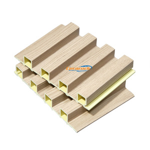 Home Decor <strong>Bamboo</strong> Cladding Fluted Panel Wall Cladding Wood Fiber Pvc Wall Board WPC Interior Wall Panel - Product Image 1