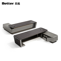 Bureau de direction moderne et minimaliste haut de gamme pour PDG, directeurs et managers, avec bureau ergonomique de grande taille