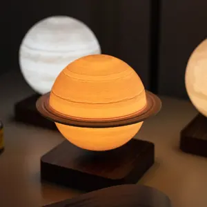 İskandinav ins tarzı ışık lüks yaratıcı zemin lambası oturma odası yatak odası manyetik Levitating yüzen Saturn zemin lambası