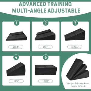 Set di 3 Tavole Inclinabili Impilabili in Schiuma EPP, <span class=keywords><strong>Cuneo</strong></span> Regolabile per Stretching Polpacci, Mobilità Tallone e Caviglia, Blocco per Yoga e Fitness - Product Image 3