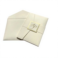 Porte-invitation de mariage en acrylique pliable sur trois volets, personnalisé en usine, haut de gamme, avec miroir et impression bronzée