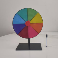 Roulette de la Fortune en Direct pour Événements et Jeux ; Mini Roulette de Table en Plastique Effaçable pour Usage Intérieur, à Partir de 14 Ans