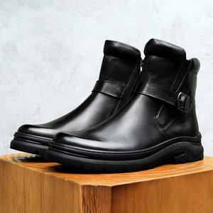 Chaussures en cuir formelles pour hommes de luxe personnalisées 2025, nouvelle collection, semelle épaisse, bout rond, cuir véritable, chaussures décontractées pour mariage - Product Image 4