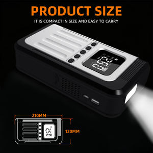 Arrancador de Baterías Portátil para Auto de 12V, Inflador de Neumáticos, 3 Modos, Linterna, Batería de Polímero de Litio, 1200A Pico, para Motocicleta - Product Image 6