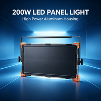 Panneau LED bicolore 200W, 1200 LED, CRI élevé Ra96, 3200-5600K, plusieurs modes de gradation, alliage d'aluminium, studio portable