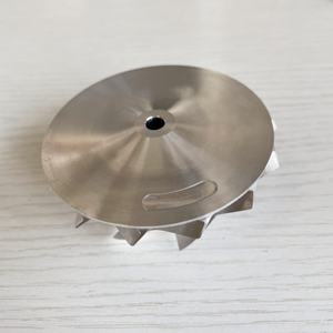 Gtx3071 roda compressora reversa, XX8849-<span class=keywords><strong>2</strong></span> 54.06/71.40mm 7 + 7 lâminas de desempenho furo: 6.01 alumínio 2618/billet para 803712-0001 - Product Image 3