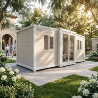 Grande Maison Préfabriquée Pliable 20 pieds Maisons Extensibles Personnalisées Maisons Modernes de Luxe Prêtes à Habiter