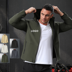 Winter <b>White</b> Black Zipper Up Custom Logo Winter <b>Jacket</b> <b>Men</b> <b>Mens</b> Hoodies Long Sleeve T Shirt - Product Image 4