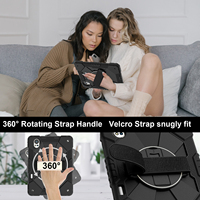 Étui robuste anti-chute pour Huawei MatePad Air 12 2024 2025 avec support rotatif à 360°, dragonne, bandoulière et porte-stylet bicolore