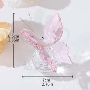 Décoration papillon en cristal Décoration de comptoir de magasin Armoire à vin Salon Bureau Maison cadeaux artisanaux Artisanat en cristal - Product Image 3