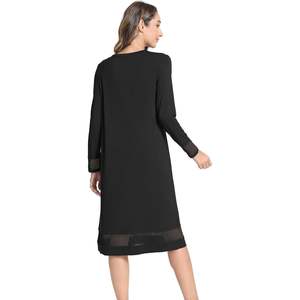 Camisón de bambú transpirable y suave para mujer, ropa de dormir, pijamas para damas, ropa al por mayor, OEM ODM. - Product Image 4