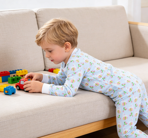Ensemble de pyjamas bleus pour enfants garçons, nouvelle collection de Pâques, vêtements de nuit personnalisés pour enfants - Product Image 3