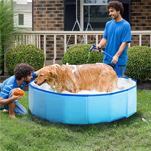 Piscina de Plástico para Cães em Promoção, 120cm, Portátil e Dobrável, Piscina para Crianças, Banheira para Banho - Product Image 2