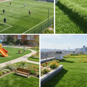 Césped Artificial de 50 mm Hecho en China, Césped Sintético Ecológico y Duradero <span class=keywords><strong>para</strong></span> Uso en Exteriores - Product Image 6