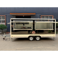 Camionnette à glaces économique au design simple, chariot alimentaire, camion à café, remorque à glaces, van, remorque alimentaire mobile à prix bas