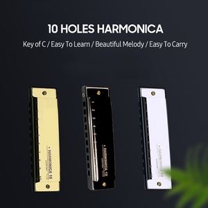 Harmonica Diatonic Blues Harmonica Clé de C 10 Trous 20 Tones Blues <span class=keywords><strong>Harpe</strong></span> Orgue à Bouche Harmonica Coque en acier inoxydable pour débutant - Product Image 4
