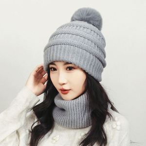 Fashion Winter Beanie Scarf Set Soft Knit Hat Warm <b>Neck</b> <b>Warmer</b> Thick Knitted Scarves for Women - Product Image 1