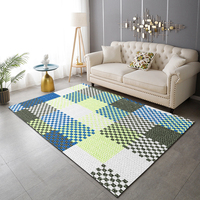 Tapis moelleux en fibres de polyester pour salon et chambre à coucher, confortable, antidérapant, lavable en machine