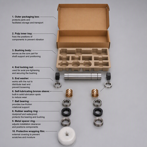 Kit de réparation de pivot de direction de camion KP-132 25x172mm, pièces de rechange usinées CNC pour Nissan Caball C340 Civilian GC340 - Product Image 6