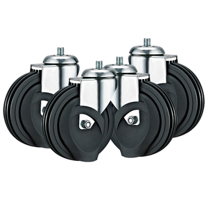 Chariot de supermarché de 5 pouces PU roues roues à quatre disques PU ascenseur roulettes roues pour caddies - Product Image 5