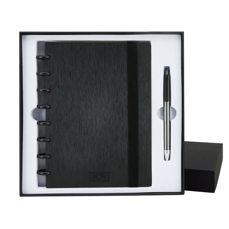 Custom High Quality Business Gift A5 Agenda Pu Leather Diary Set Cover Notebook With Pen