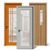 Portes intérieures en bois massif de luxe modernes de haute qualité, à panneau unique, pour appartement, chambre à coucher, ouverture manuelle, isolation acoustique