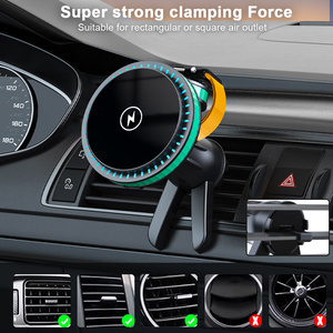 Cargador Inalámbrico Magnético 2 en 1 de 15W Mejorado para Automóvil, Cargador Inalámbrico para Relojes Inteligentes para Rejillas de Ventilación de Automóviles - Product Image 5