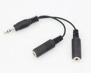 定制3.5毫米1公2母Y分路器耳机插孔麦克风PC音频TRS分路器电缆