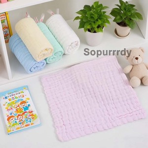 Logo personalizzato a sei strati di cotone morbido tessuto di cotone asciugamano <span class=keywords><strong>Saliva</strong></span> cura del viso lavare la bocca di garza ad alta densità asciugamano per neonati - Product Image 4