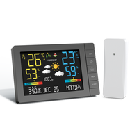 Station météo sans fil BALDR avec écran couleur, thermomètre-hygromètre intérieur/extérieur et prévisions