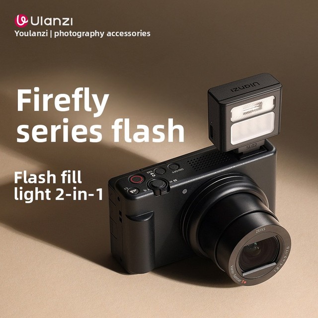 Ulanzi SL02 Firefly Mini Flash Continuous Light Auxiliary Fill Light Solar Energy IP43 Protection for Fujifilm Ricoh for