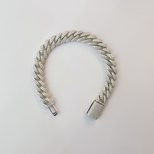 Best Quality Bracelet Moissanite Jewelry 10mm Cuban Link Chain Moissanite Bracelet for <b>Men</b> & Women - Product Image 6
