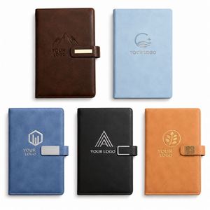 Custom <b>A5</b> Magnetic Buckle Soft Leather Journal Diary Notebook Printed Brand Logo Diary <b>Notepad</b> Note Book PU Leather Notebook - Product Image 1