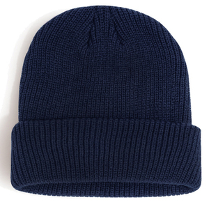 Gorro <span class=keywords><strong>de</strong></span> Invierno <span class=keywords><strong>de</strong></span> Punto Acrílico con Puño, Color Sólido, Teñido, Liso, <span class=keywords><strong>de</strong></span> Alta Calidad, Unisex, con Logotipo Personalizado al por Mayor - Product Image 1