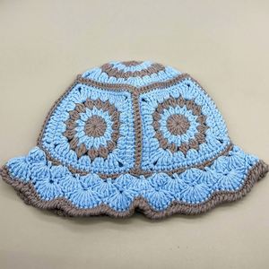 Chapeau Bob Tricoté Main Doux en Crochet Floral pour l'Hiver, Unisexe, Idéal Pêche et Voyage Décontracté - Product Image 4