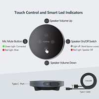 CMTECK ZM350 Microphone de table de conférence avec haut-parleur USB de bureau avec omnidirection pour salon Skype