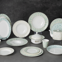 Vaisselle en porcelaine fine P&T Hospitality à motif floral, assiette à dîner pour hôtel 5 étoiles, restauration fine, vente en gros